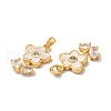 Brass Cubic Zirconia Pendants KK-M243-37G-2