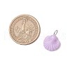 Shell Shape Plastic Pendants PALLOY-JF03734-2