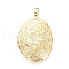 Brass Locket Pendants X-KK-P199-09G-2