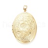 Brass Locket Pendants X-KK-P199-09G-2