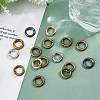 Hobbspring 24Pcs 4 Colors Alloy Spring Gate Rings FIND-HS0001-26A-5