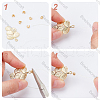 Beebeecraft 160Pcs 2 Colors Brass Crimp Bead Cover FIND-BBC0003-66-5