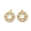 Brass Micro Pave Cubic Zirconia Pendants KK-U070-17A-G-1