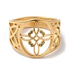 304 Stainless Steel Hollow Witch Knot Wide Finger Rings for Women AJEW-U005-02G-2