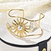 304 Stainless Steel Cuff Bangles for Women BJEW-Z091-07G-2