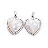 Natural White Shell Mother of Pearl Shell Pendants BSHE-F011-04A-P-1