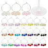 48Pcs 24 Colors Brass Wine Glass Charms AJEW-GO00002-1