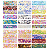  5 Bags 5 Styles Plastic Nail Art Glitter Sequins MRMJ-TA0001-32-11