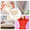 10M Polyester Gold Metallic Lace Ribbon DIY-WH0491-43A-5