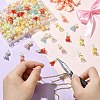100Pcs 10 Colors Acrylic Pendants PALLOY-CJ00058-5