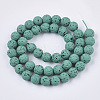 Spray Painted Natural Lava Rock Beads Strands X-G-N0324-C-03-2