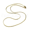 304 Stainless Steel Flat Snake Chain Necklaces for Women NJEW-D058-03G-1