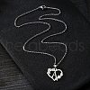 Alloy Flower Heart Initial Pendant Necklaces for Women FS-WGC56A9-24-2