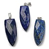 Natural Lapis Lazuli Pointed Pendants G-M405-07P-01-3