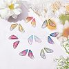 Olycraft 48pCS 8 Colors Transparent Resin Pendants RESI-OC0001-38-5