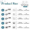 40Pcs 5 Size Crystal Rhinestone Tiny Star Stud Earrings EJEW-TA0001-13-3