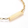 Ion Plating(IP) 304 Stainless Steel ID Bracelets BJEW-L637-07-G-2