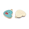 Rack Plating Alloy Enamel Pendants ENAM-T020-15-RS-1