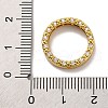 Rack Plating Brass with Cubic Zirconia Bead Frame KK-S406-09B-G-3