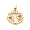 316 Stainless Steel Micro Pave Cubic Zirconia Pendants STAS-K284-01D-G-1