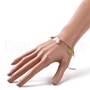 Acrylic Leaf & Flower & Plastic Pearl Charm Bracelet BJEW-JB09077-3
