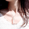 BENECREAT 12Pcs 2 Style Natural Rose Quartz Double Terminated Pointed Pendants G-BC0001-07-6