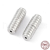 Anti-Tarnish Rhodium Plated 925 Sterling Silver Screw Clasps STER-K173-13P-4