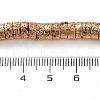 Electroplated Natural Lava Rock Beads Strands G-I360-A01-02-4