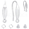 CREATCABIN 3 Pairs 925 Sterling Silver Earring Hooks DIY-CN0002-86-1