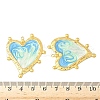 304 Stainless Steel Enamel Pendants STAS-V015-60G-02-3