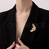 Flower Alloy Brooch for Backpack Clothes PW-WG99185-01-4