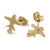 Ion Plating(IP) 304 Stainless Steel Stud Earring Findings STAS-I206-75G-2