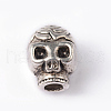 Skull Tibetan Style Alloy Beads PALLOY-ZN-61091-RS-1