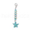 Synthetic Turquoise Starfish Turtle Pendant Decorations HJEW-JM03374-4