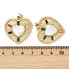 Brass Micro Pave Cubic Zirconia Pendants KK-S526-07G-A-3