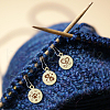 20Pcs 10 Style Round Wood Locking Stitch Markers TOOL-WH0057-001-7