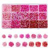 DICOSMETIC 225G 15 Style Glass Seed & Bugle Beads SEED-DC0001-01-1
