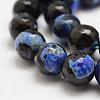 Faceted Natural Fire Crackle Agate Beads Strands G-F447-12mm-A19-3