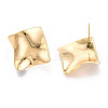 Brass Stud Earrings EJEW-N061-01G-2