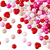 HOBBIESAY 350Pcs 7 Style Opaque Acrylic Beads MACR-HY0001-01-1