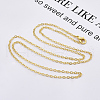 Brass Cable Chains Necklace Making MAK-N029-01G-5