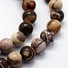 Natural Zebra Jasper Beads Strands G-I199-10-8mm-3