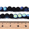 Frosted Opaque Glass Beads Strands GLAA-T032-P6mm-MBB01-4
