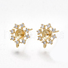 Brass Stud Earring Findings KK-T038-475G-1