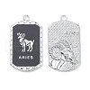 Alloy Twelve Constellations Series Big Pendants PALLOY-O107-01P-11-2