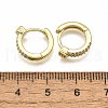 Brass Micro Pave Clear Cubic Zirconia Hoop Earrings EJEW-H157-08G-5