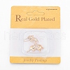 Brass Earring Hooks X-KK-R058-147G-3