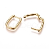 Brass Huggie Hoop Earrings X-EJEW-L234-61-G-1