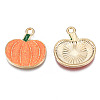 Autumn Theme Rack Plating Alloy Enamel Pendants PALLOY-N164-007-3