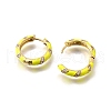 Brass Micro Pave Clear Cubic Zirconia Huggie Hoop Earrings EJEW-H121-22G-01-2